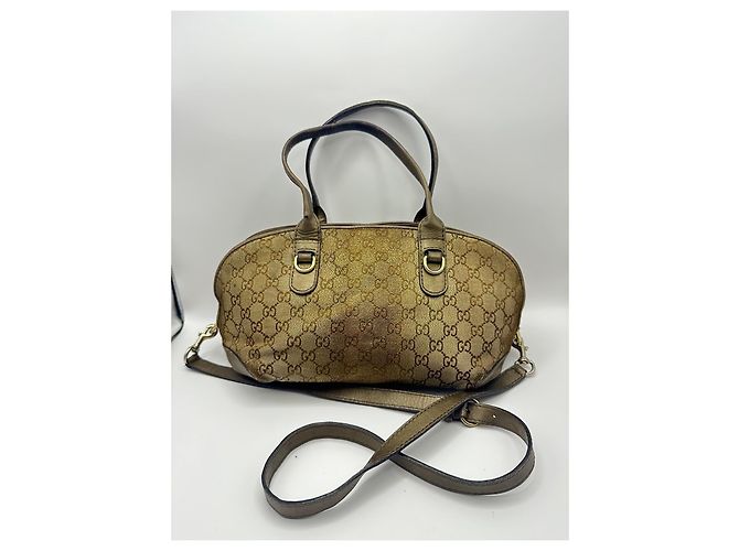 Gucci Monogram Boston Bag mit Herz-Anhänger Braun - Ansicht 2