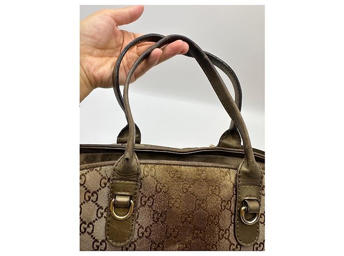 Gucci Monogram Boston Bag mit Herz-Anhänger Braun - Ansicht 7