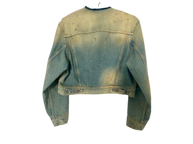 Maison Martin Margiela Maison Margiela Distressed Jeansjacke Blau - Ansicht 2
