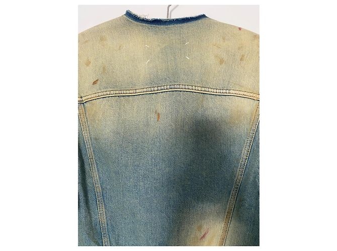 Maison Martin Margiela Maison Margiela Distressed Jeansjacke Blau - Ansicht 3