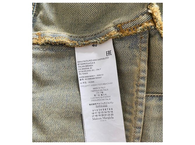Maison Martin Margiela Maison Margiela Distressed Jeansjacke Blau - Ansicht 5