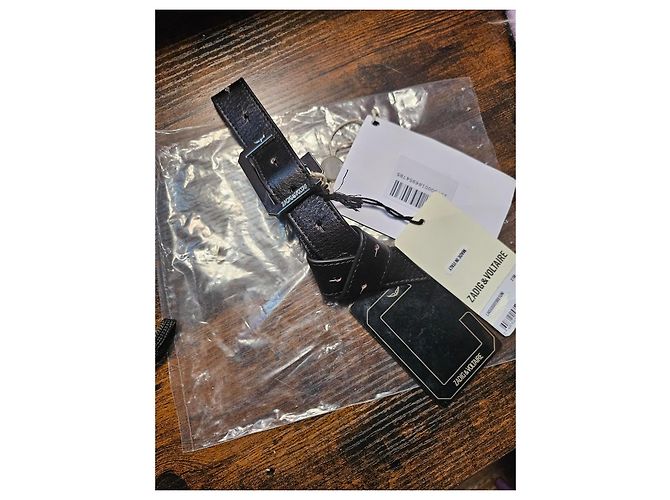 Zadig & Voltaire Charm per borsa in pelle nera Nero Silver hardware - vista 5
