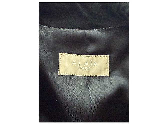 Blazer de cuero negro Alaïa - vista 5
