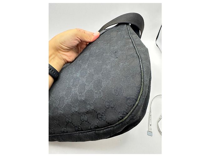 Borsa a tracolla Gucci in tela monogramma GG Nero - vista 10