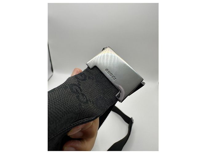 Borsa a tracolla Gucci in tela monogramma GG Nero - vista 12