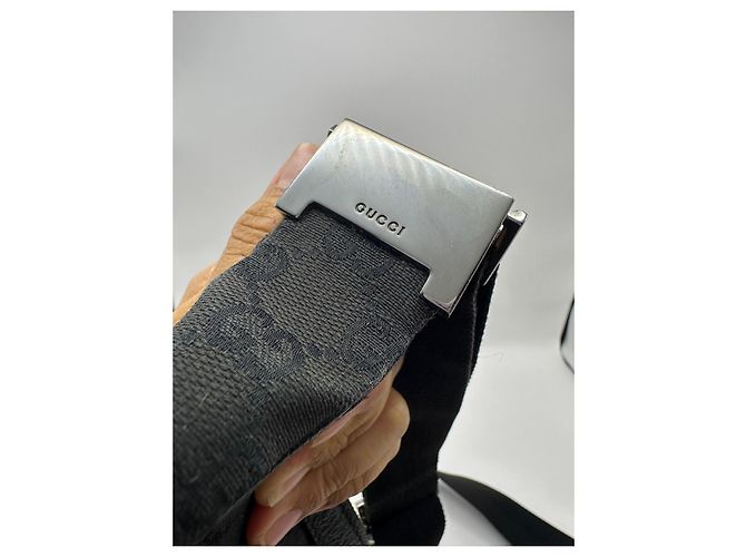 Borsa a tracolla Gucci in tela monogramma GG Nero - vista 13