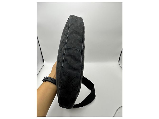 Borsa a tracolla Gucci in tela monogramma GG Nero - vista 4