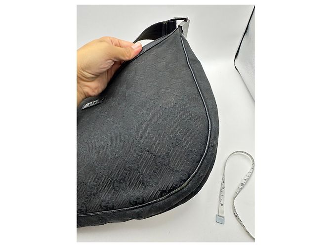 Borsa a tracolla Gucci in tela monogramma GG Nero - vista 8