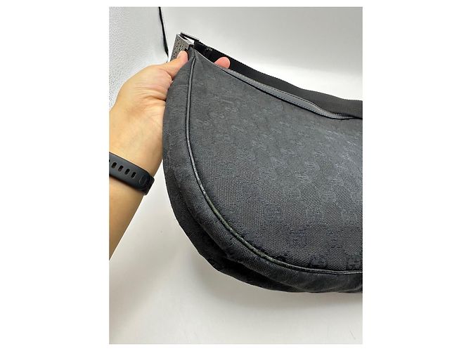 Borsa a tracolla Gucci in tela monogramma GG Nero - vista 9
