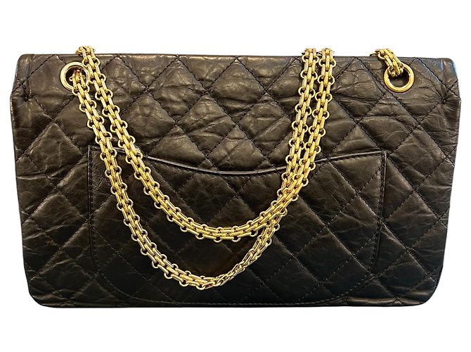 Borsa Chanel Reissue 2.55 Double Flap 227 in pelle di vitello invecchiata matelassé 2011 - vista 4