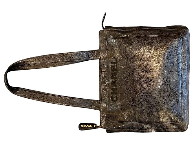 Borsa Tote Chanel Caviar LAX Logo 1997 - vista 3