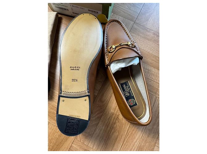 Mocassini Gucci Horsebit 1953 in pelle marrone - vista 7