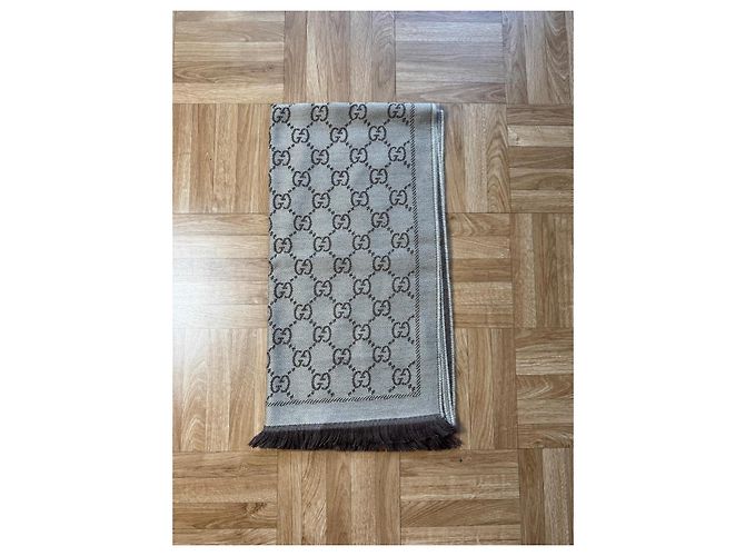 Bufanda Gucci GG Supreme de lana - Marrón Castaño - vista 2