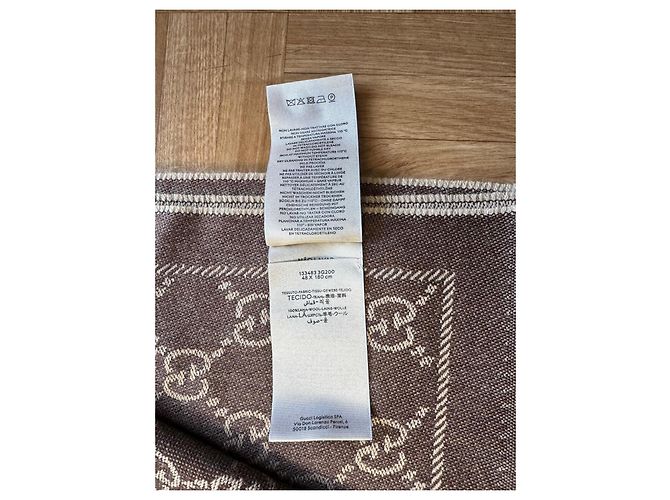 Bufanda Gucci GG Supreme de lana - Marrón Castaño - vista 7