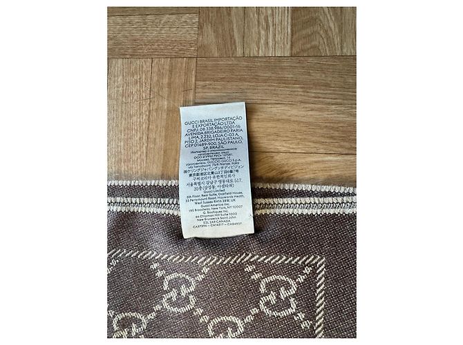Bufanda Gucci GG Supreme de lana - Marrón Castaño - vista 8
