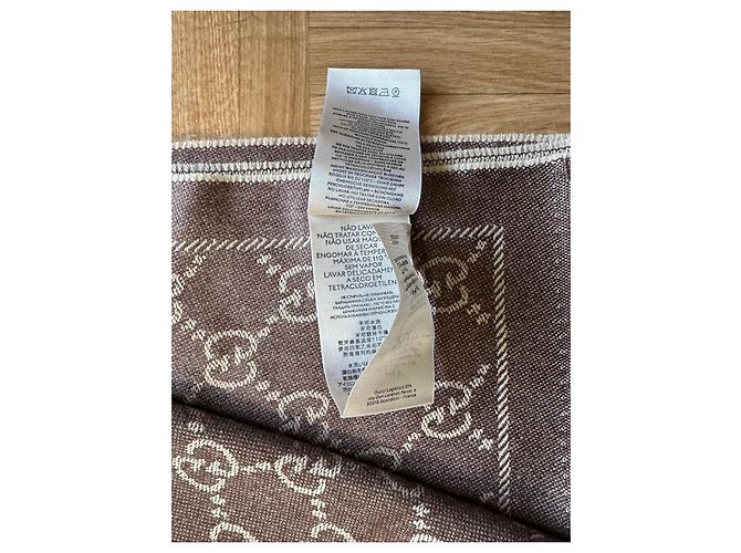 Bufanda Gucci GG Supreme de lana - Marrón Castaño - vista 9