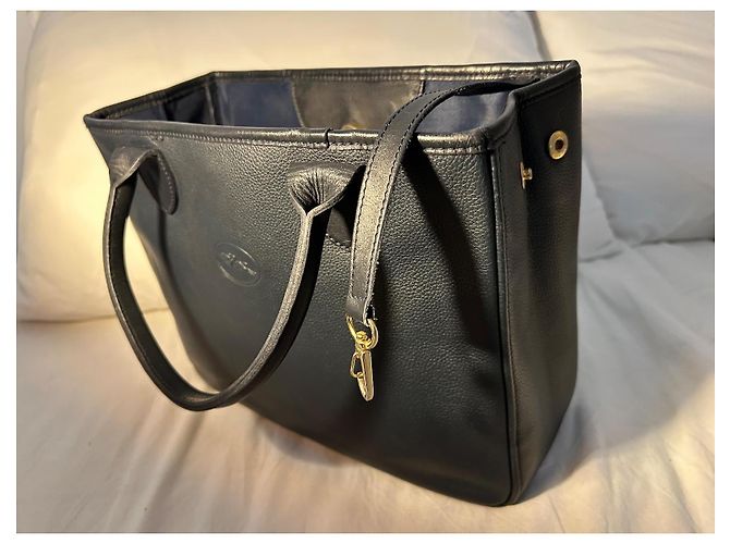 Roseau Sac cabas Longchamp en cuir noir - vue 15