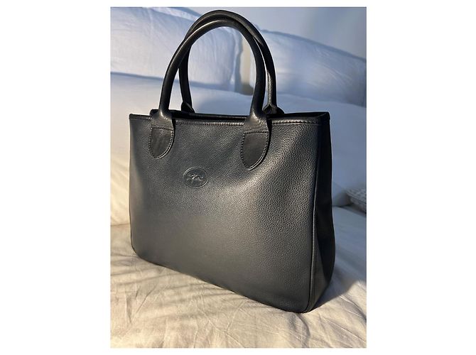 Roseau Sac cabas Longchamp en cuir noir - vue 2