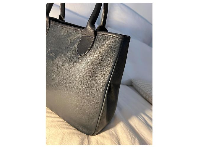 Roseau Sac cabas Longchamp en cuir noir - vue 4