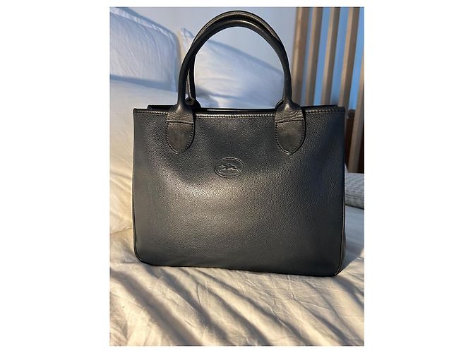 Roseau Sac cabas Longchamp en cuir noir - vue 6