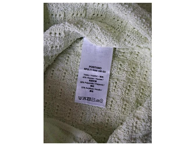 Pull Zapa Positano en maille ajourée - Vert Anis Vert clair - vue 8
