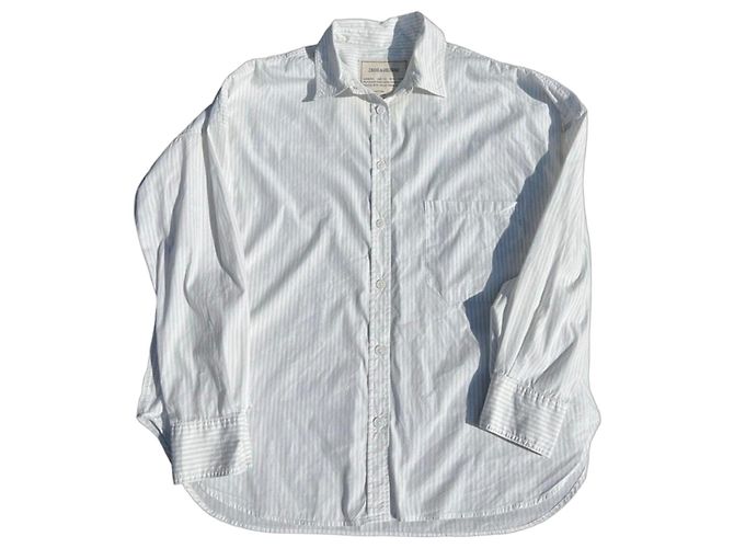 Zadig & Voltaire Camisa às Riscas Tamara 2V Branco Bege - vista 2