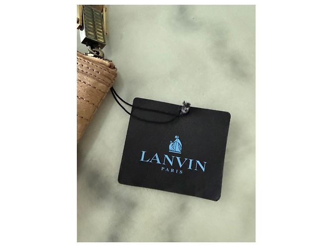 Lanvin Pouch con Zip in Pelle di Serpente Nude Blu navy - vista 12