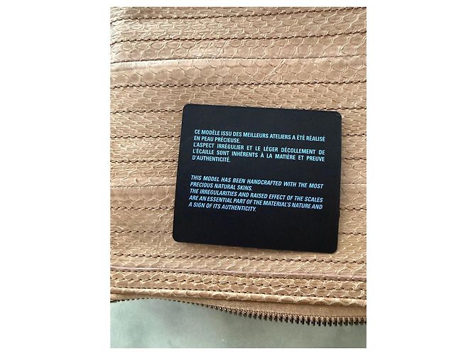 Lanvin Pouch con Zip in Pelle di Serpente Nude Blu navy - vista 7