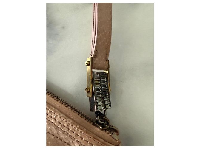Lanvin Pouch con Zip in Pelle di Serpente Nude Blu navy - vista 9
