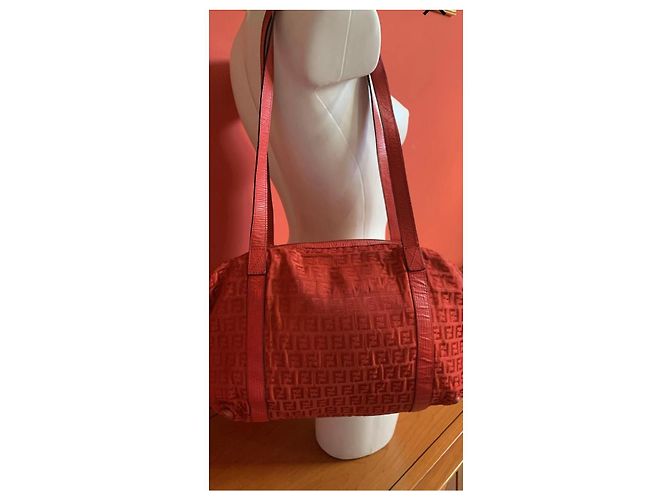 Zucchino sac Fendi vintage Rouge - vue 10