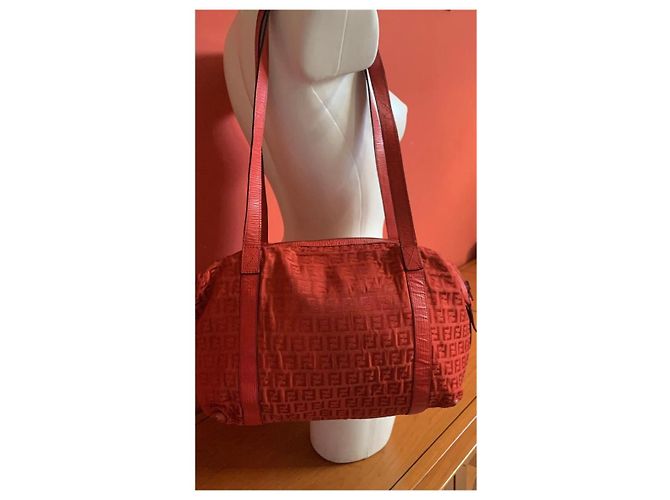 Zucchino sac Fendi vintage Rouge - vue 8