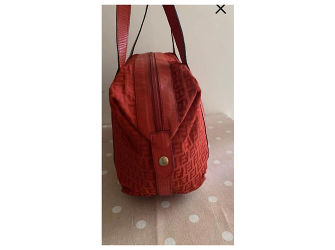 Zucchino sac Fendi vintage Rouge - vue 9