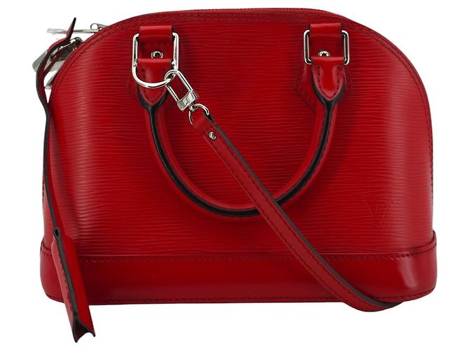 Louis Vuitton Borsa a tracolla e borsa a mano Alma BB in pelle Epi rossa Rosso - vista 3