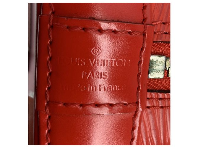 Louis Vuitton Borsa a tracolla e borsa a mano Alma BB in pelle Epi rossa Rosso - vista 6