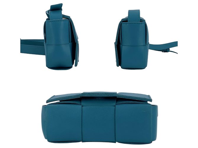 Bottega Veneta Mini borsa a tracolla Cassette in pelle Intrecciato Teal Turchese - vista 6