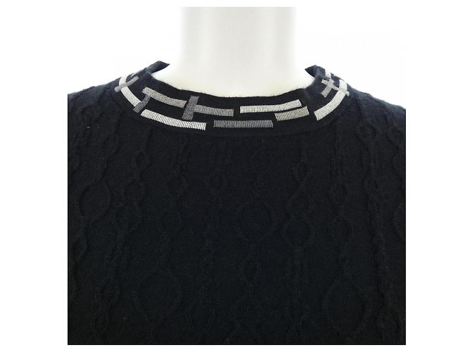 Hermès Hermes 3H2618DA Punto de mezcla de cachemira 38 Negro - vista 6