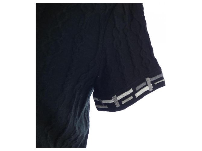 Hermès Hermes 3H2618DA Punto de mezcla de cachemira 38 Negro - vista 7
