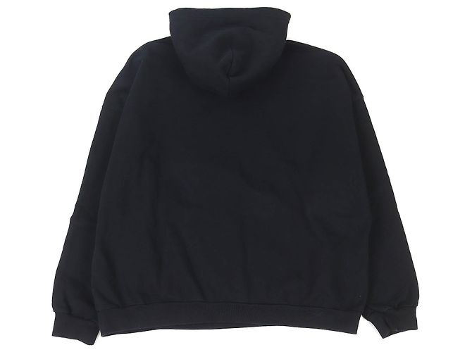 Sudadera con capucha de algodón Balenciaga con estampado de logo college y efecto desgastado Negro - vista 2