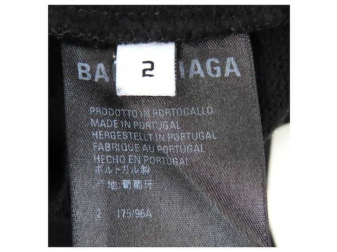 Sudadera con capucha de algodón Balenciaga con estampado de logo college y efecto desgastado Negro - vista 6