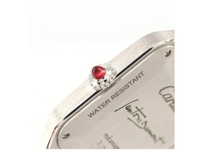 Cartier Santos Dumont LM Platinum Limited Manual Winding Vert - vue 3