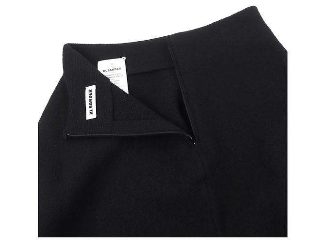 Saia de malha de lã Jil Sander Preto - vista 5