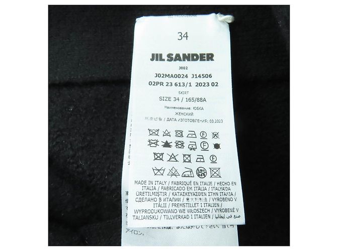 Saia de malha de lã Jil Sander Preto - vista 7