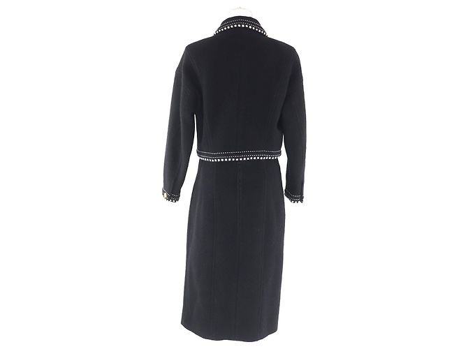 Conjunto de 2 piezas CHANEL de lana y seda Negro - vista 3