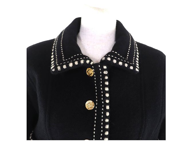 Conjunto de 2 piezas CHANEL de lana y seda Negro - vista 4