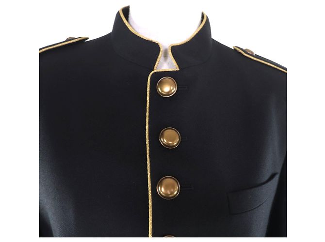 Yves Saint Laurent Abrigo de lana Napoleon Eddie's de Saint Laurent Paris Negro - vista 4
