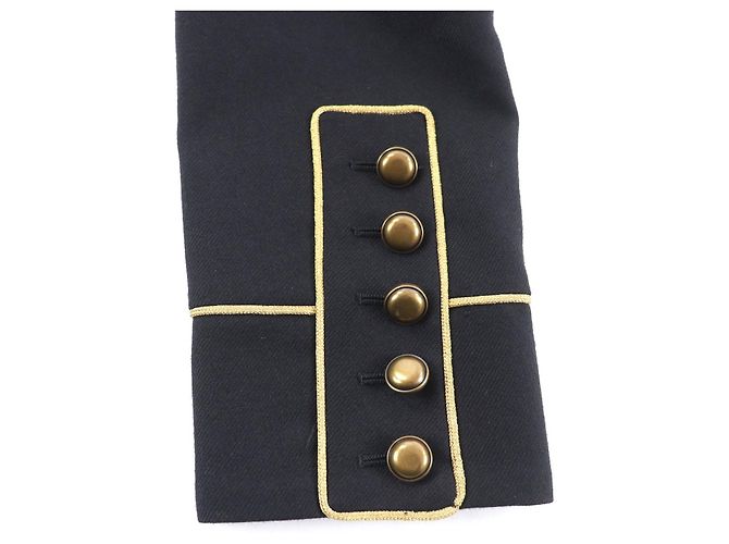 Yves Saint Laurent Abrigo de lana Napoleon Eddie's de Saint Laurent Paris Negro - vista 6