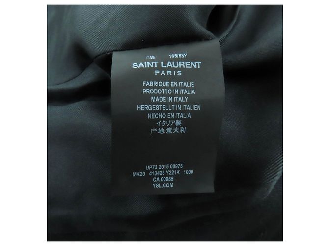 Yves Saint Laurent Abrigo de lana Napoleon Eddie's de Saint Laurent Paris Negro - vista 8