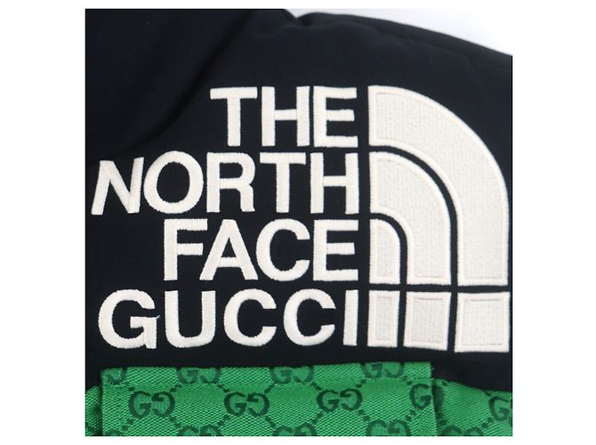 Chaleco de plumón de algodón Gucci The North Face Negro Verde - vista 5