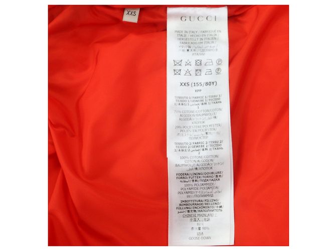 Chaleco de plumón de algodón Gucci The North Face Negro Verde - vista 8