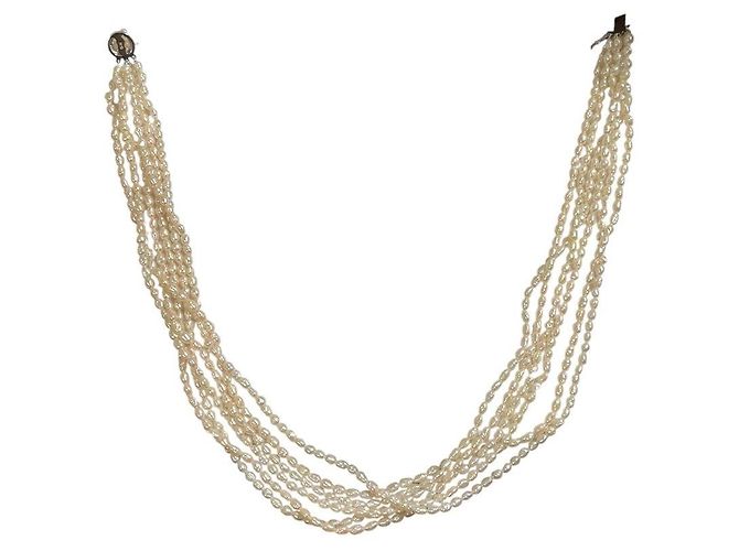 Collana a sei fili di perle d'acqua dolce Tasaki Pearls Argento - vista 2